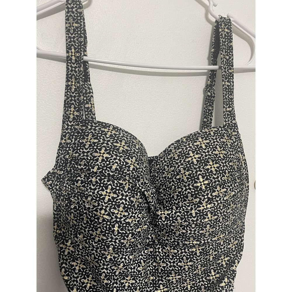 Niptuck Swim One Piece Swimsuit Size 12 Blue/beige Pattern - Picture 2 of 7